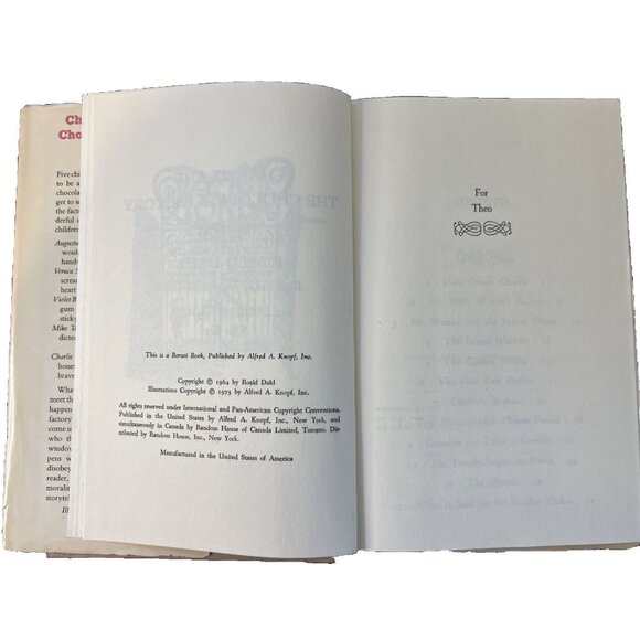 Charlie And The Chocolate Factory By Roald Dahl Hardcover Vintage 1973 - Picture 3 of 5